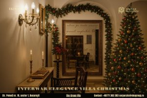 Decoratiuni de Craciun în stil interbelic: Eleganța nobiliară a Eko Group Vila la Crăciunul anilor ’30